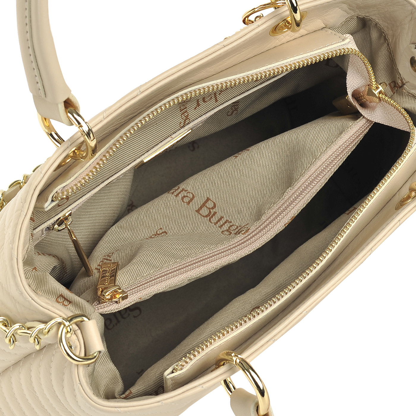 Женская стеганая сумочка из натуральной кожи Sara Burglar Giola