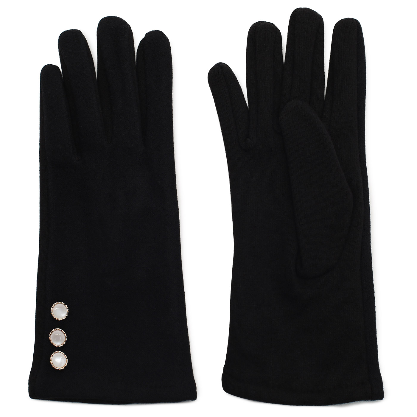 Перчатки безразмерные с пуговицами Russian Look 