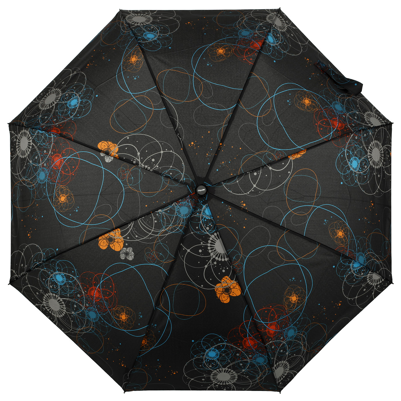 Черный зонт с принтом Doppler Barcelona