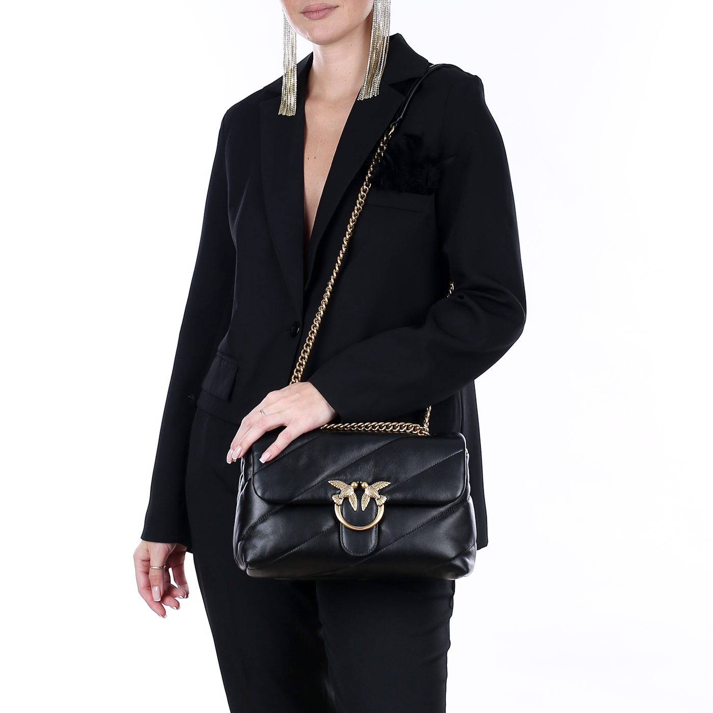 Сумка через плечо с цепочкой Pinko Puff