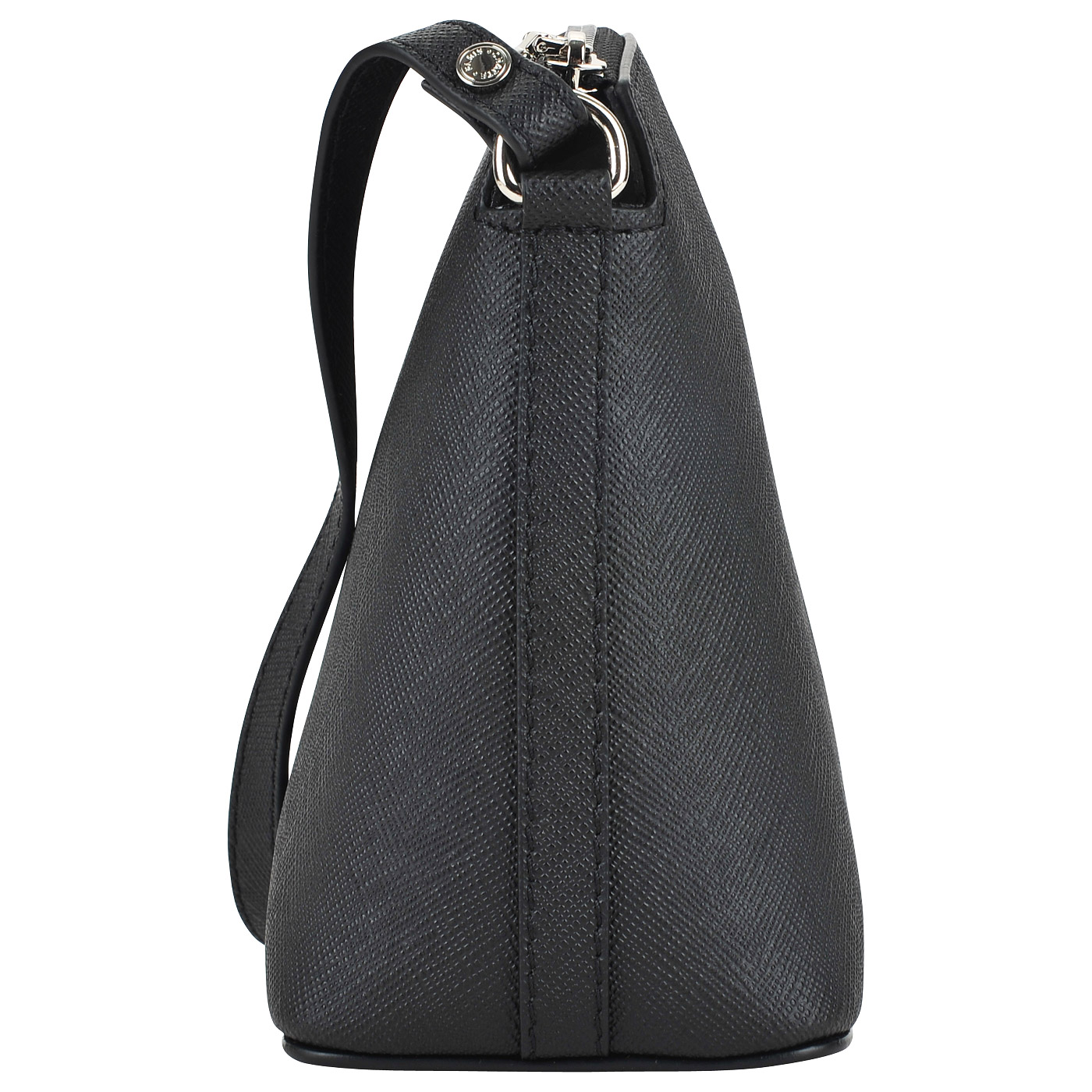Женская черная сумочка из натуральной сафьяновой кожи Chatte 