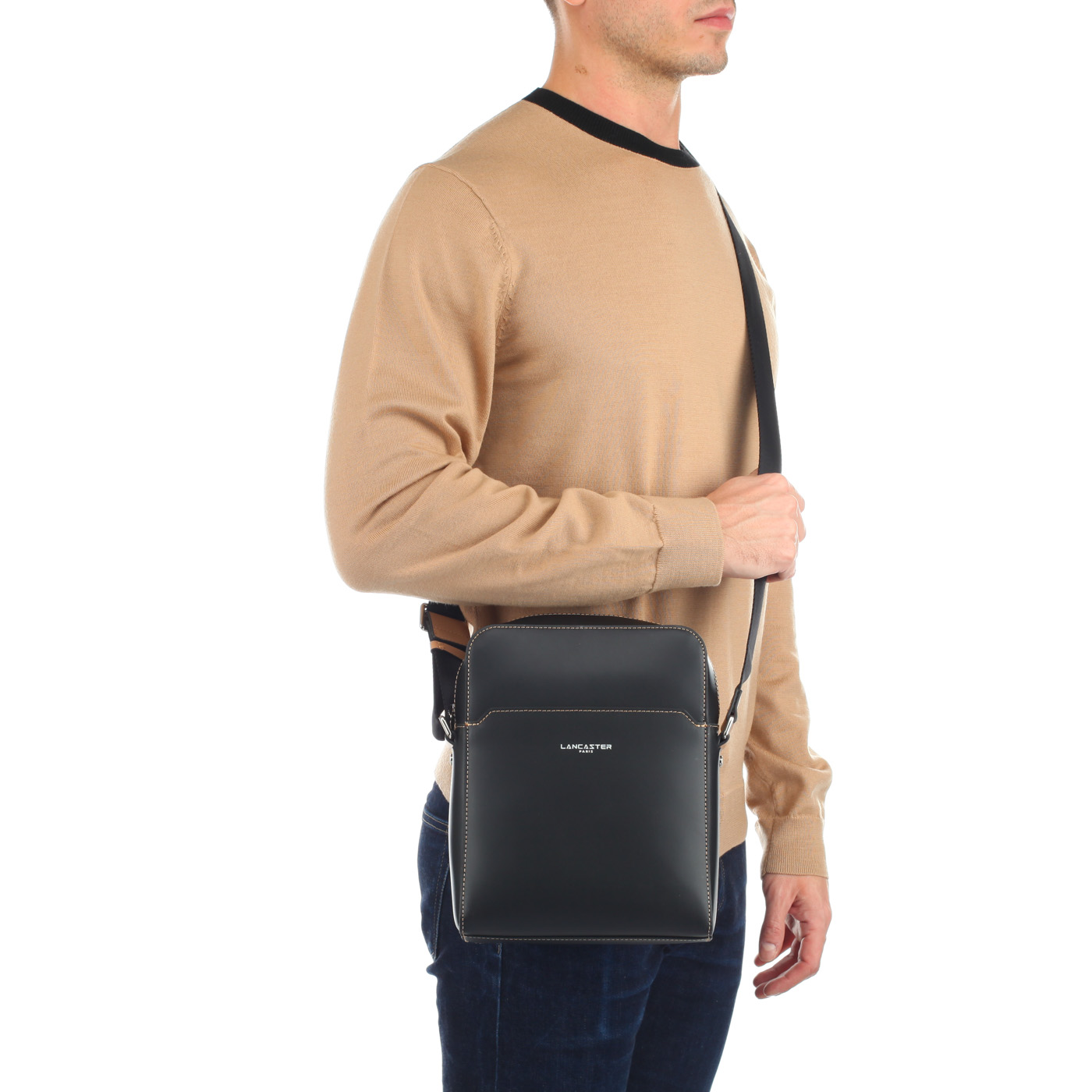 Мужская сумка-планшет с плечевым ремнем Lancaster Smoosh Homme