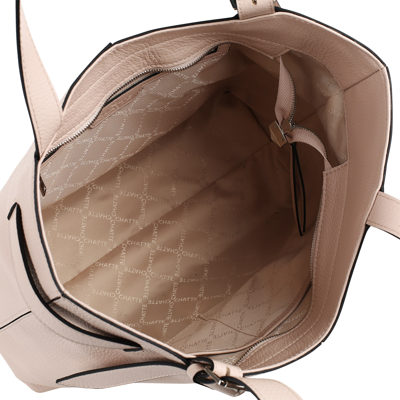 Сумка из бежево-розовой кожи Chatte Marseille