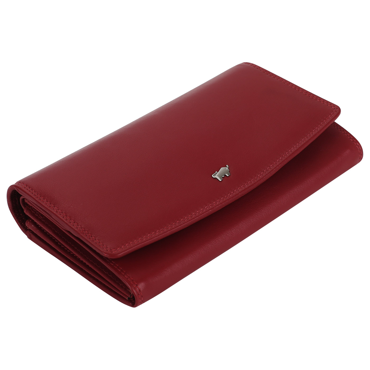 Красное портмоне на кнопке Braun Buffel Golf 2.0