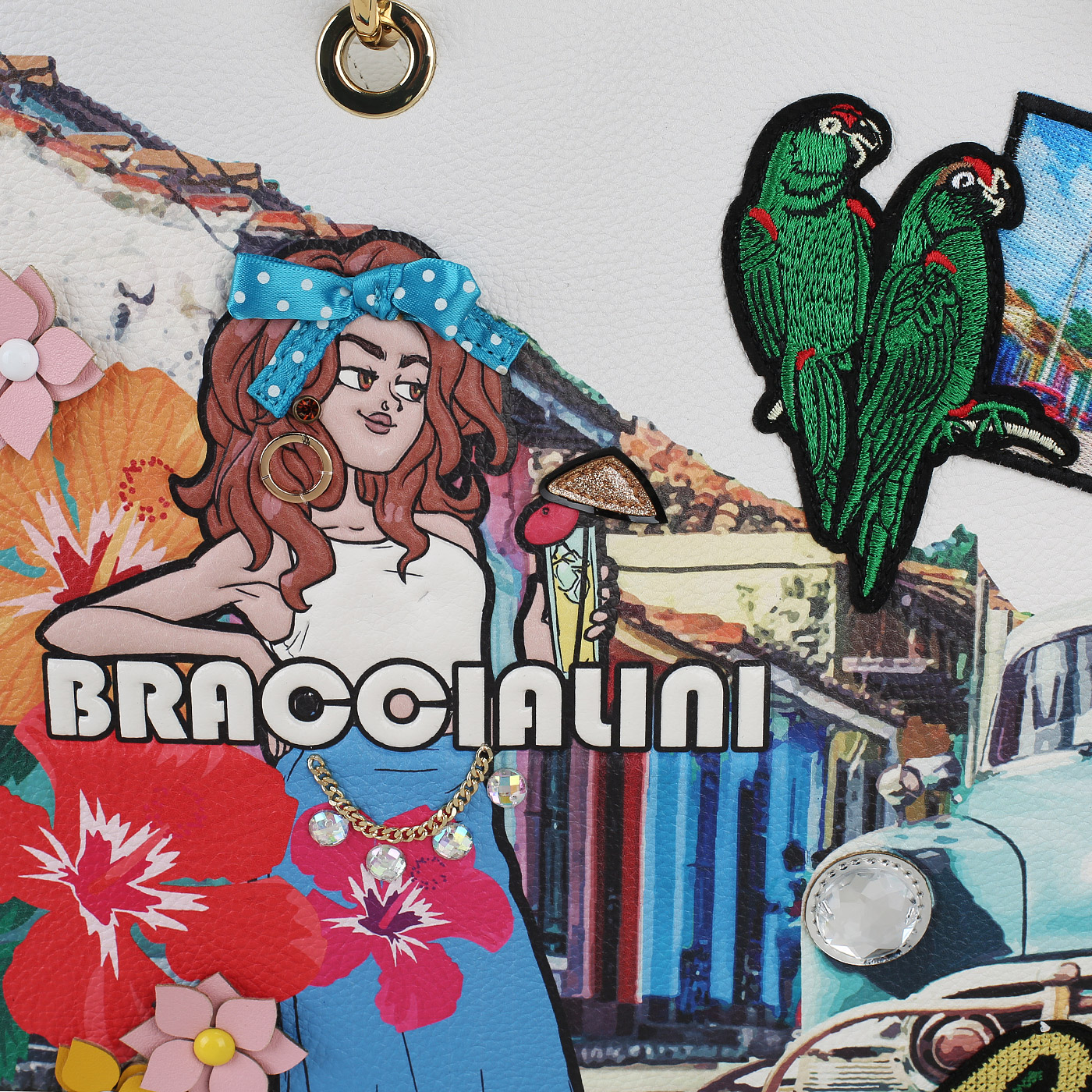 Сумка с длинными ручками Braccialini Cartoline