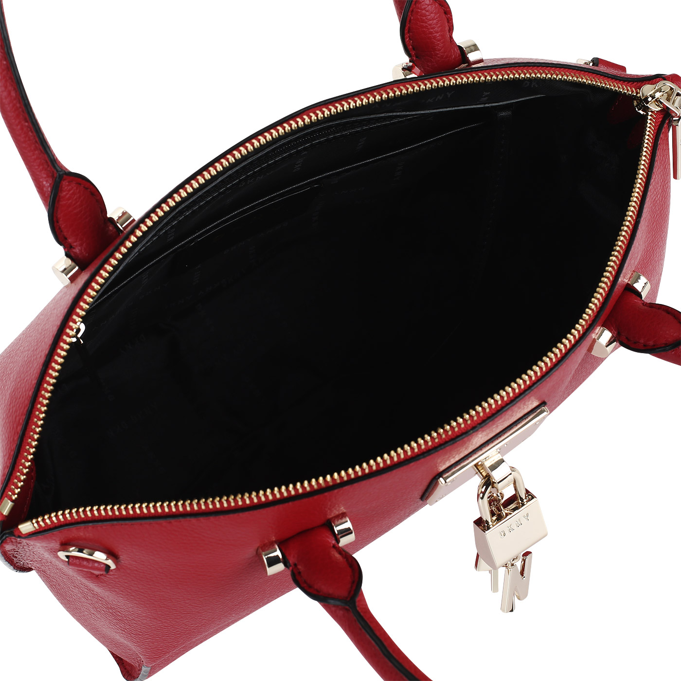 Красная кожаная сумка DKNY Elissa